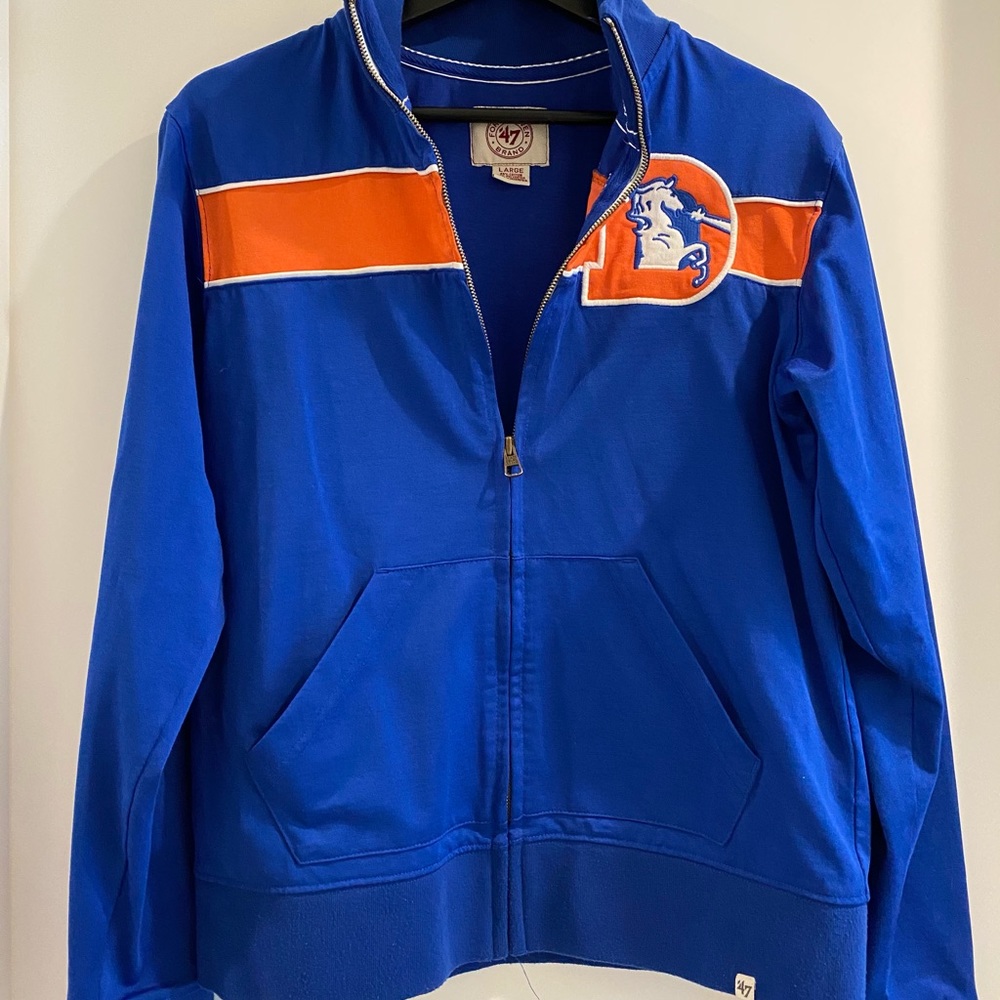 Vintage broncos athletic zip up